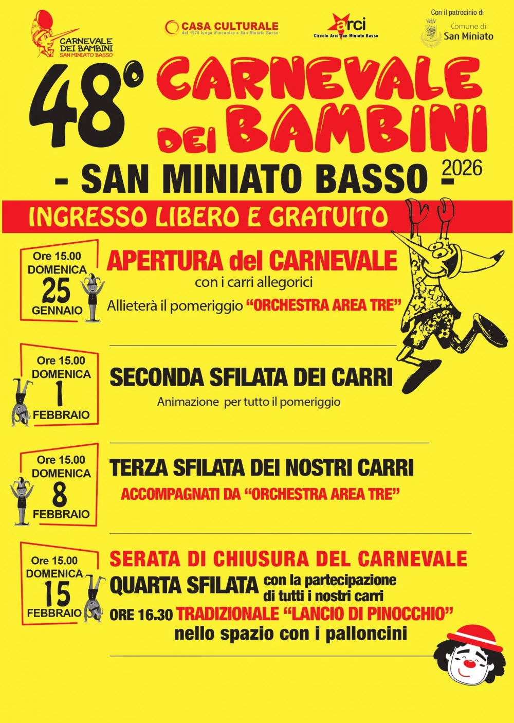 Locandina della 48° Edizione del Carnevale dei bambini