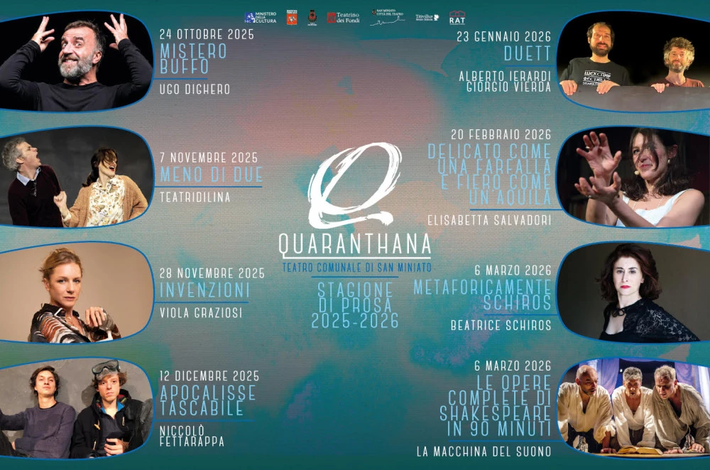 Locandina della Nuova Stagione del Teatro Quaranthana 2025/2026